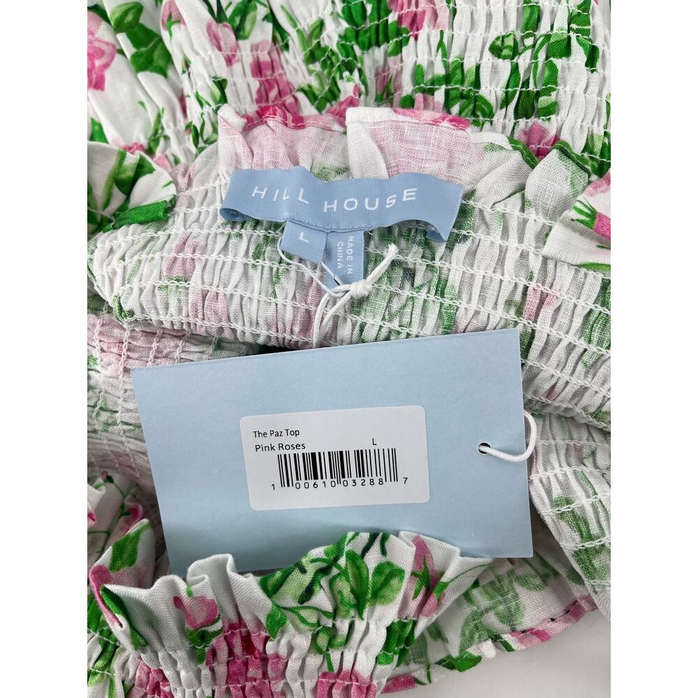 NWT Hill House Paz Top in Pink Roses - Picture 3 of 7